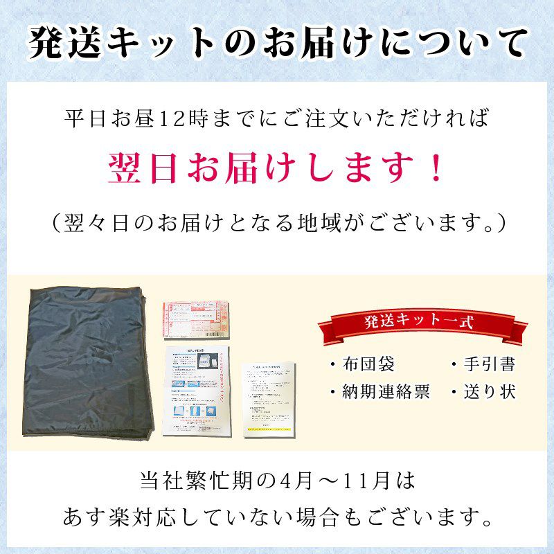 平日12時までのご注文で、当日キットを出荷いたします。