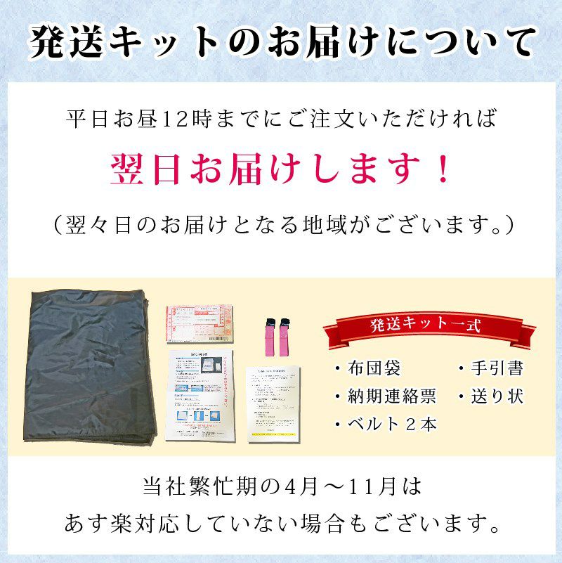 平日12時までのご注文で、当日キットを出荷いたします。